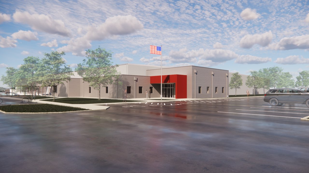 A rendering shows what Entergy’s new office in Flora will look like once completed.