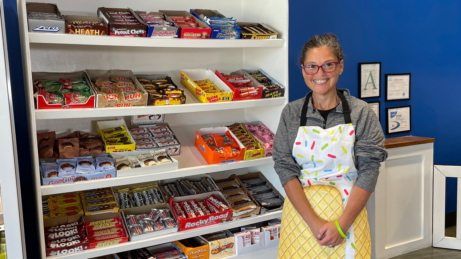 Mississippi Candy Company owner Leigh Lamkin is celebrating her store’s opening earlier this month.